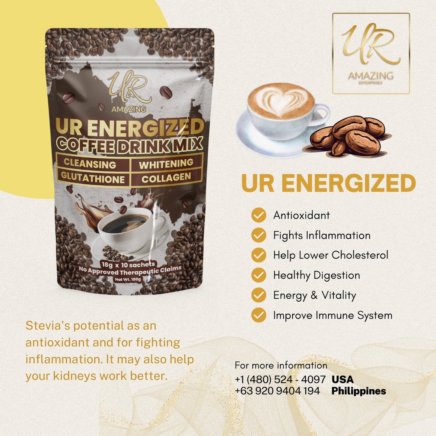 UR ENERGIZED Coffee Drink Mix (18g x 10 sachets)