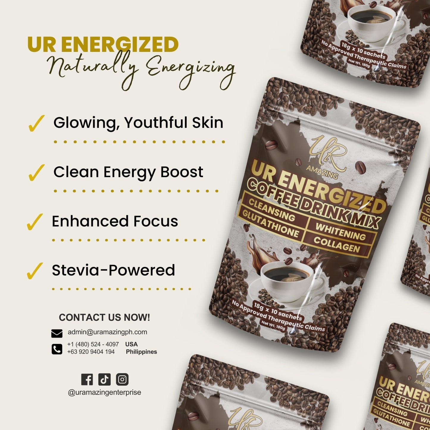 UR ENERGIZED Coffee Drink Mix (18g x 10 sachets)