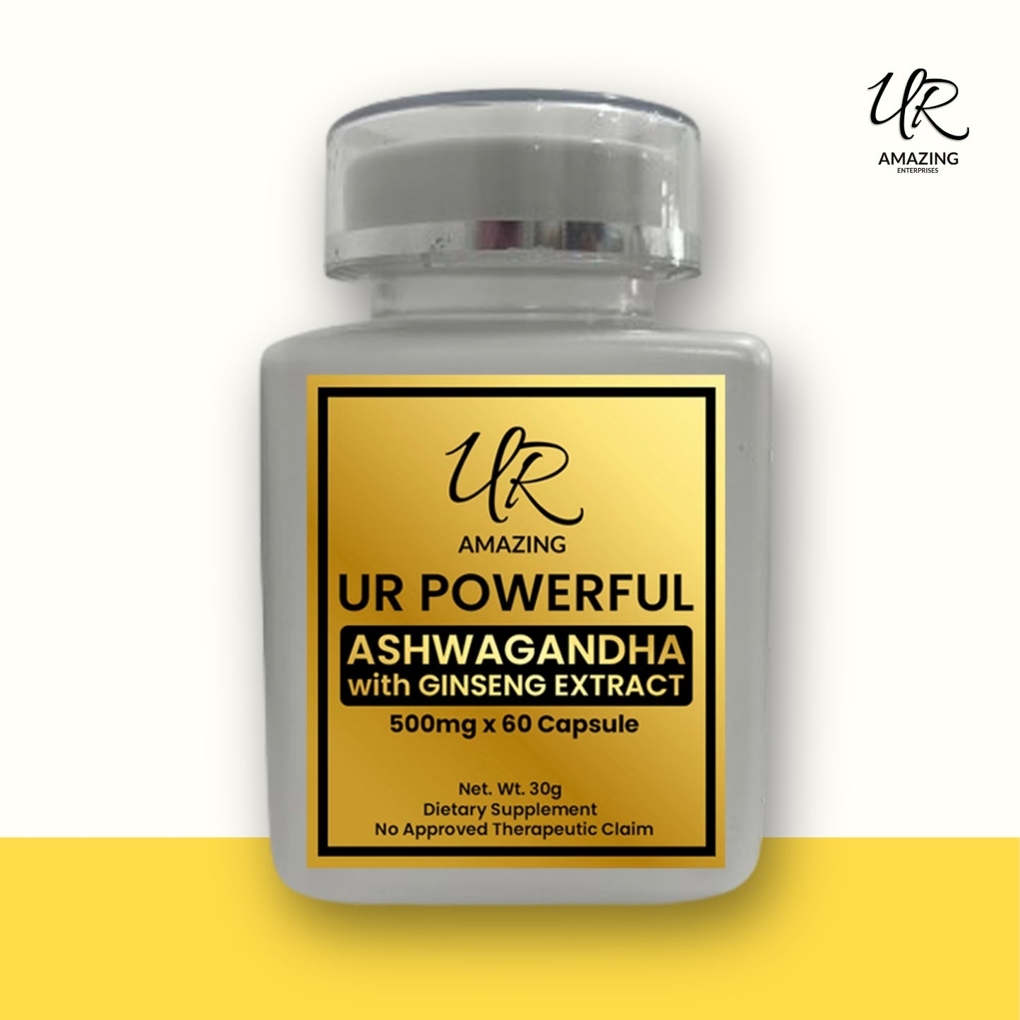 UR POWERFUL Ashwagandha with Ginseng Extract Capsules (500mg x 60 capsule)